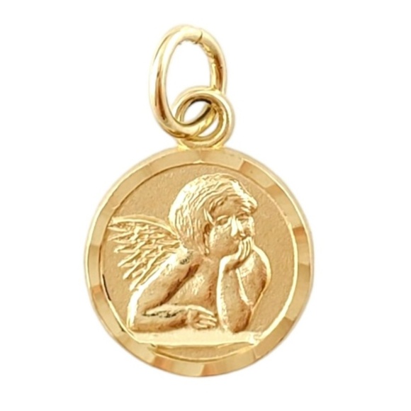 14K Yellow Gold Angel Pendant #16234